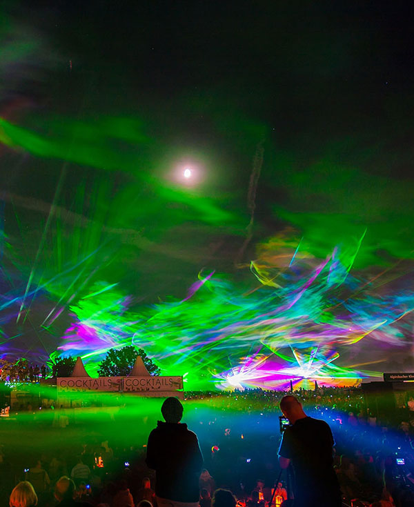 Faszinierende Lasershow in allen erdenklichen Farben